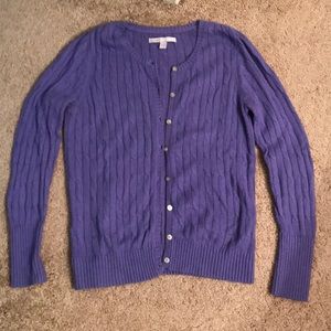 Old navy purple cable knit sweater, size Medium